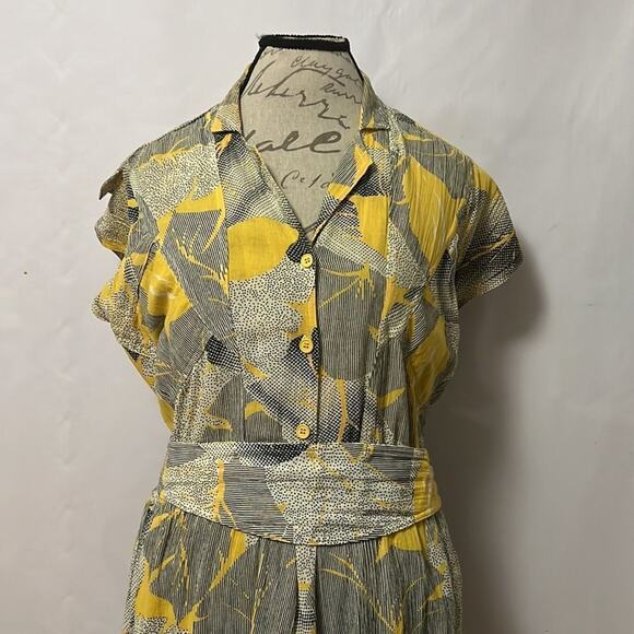 TILBER COTTON SLEEVELESS FIT & FLARE DRESS SIZE‎ US 12 EU 42 - Picture 2 of 7